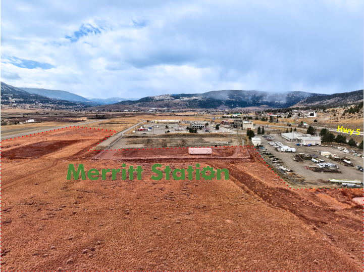 Merritt Station aerial view — BC industrial real estate opportunity